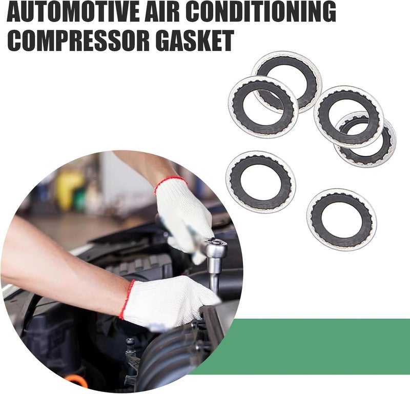CyperFair 30 PCS Car Air Conditioning Compressor Port Seal Washer, Heat-resistant Cooling Pump Seal Gasket, Vehicle Air Conditioning O-ring Gasket Replacement Part, for Most Cars, Trucks (Black) - Image 5